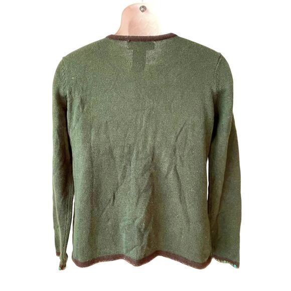 VINTAGE Y2K Tiara International White Poinsettia Ugly Christmas Sweater Size S - Picture 3 of 3